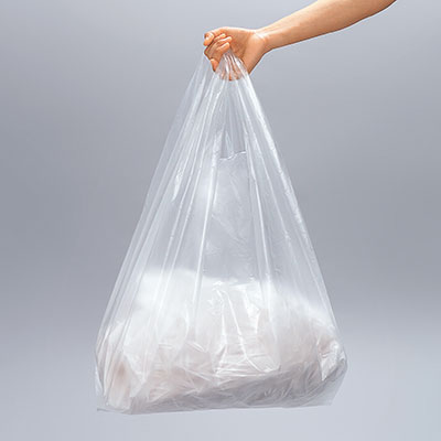 福助工業 レジ袋式ゴミ袋 45L用 半透明 （600枚）
