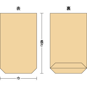 ひも付きクラフト米袋 窓なし 無地