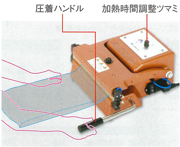 富士インパルス 厚物ガゼット袋用シーラー T-130K 袋とシーラーの