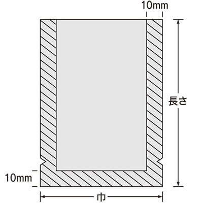 福助工業 ナイロンポリ 新Lタイプ規格袋 No.2B （4000枚） 袋と