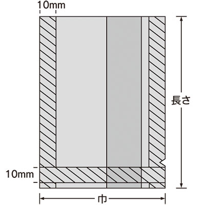 福助工業 バリアNY雲龍三方袋 縦窓 No.1420 （200枚） 袋とシーラーの