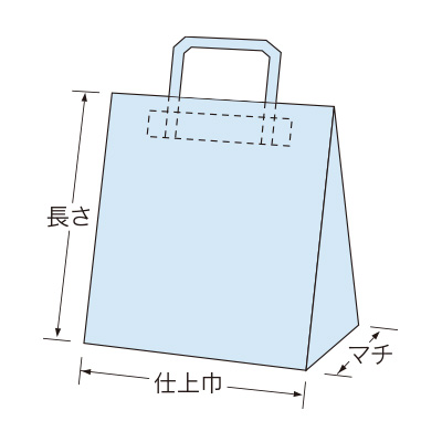 ラッピーバッグ 袋寸法図